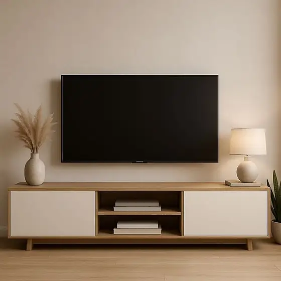 Oak & Cream TV Console